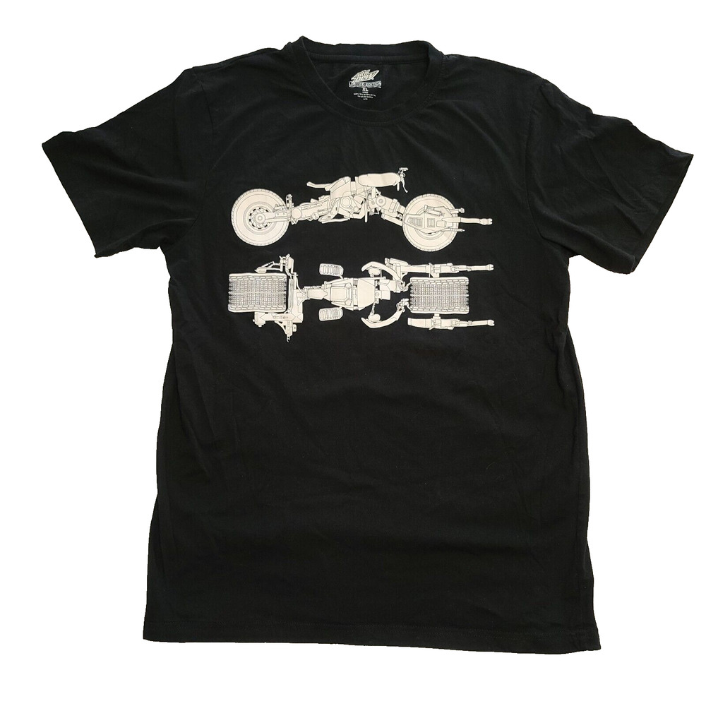 Batman dark Knight Rises Mountain Dew shirt Batpod Batcycle